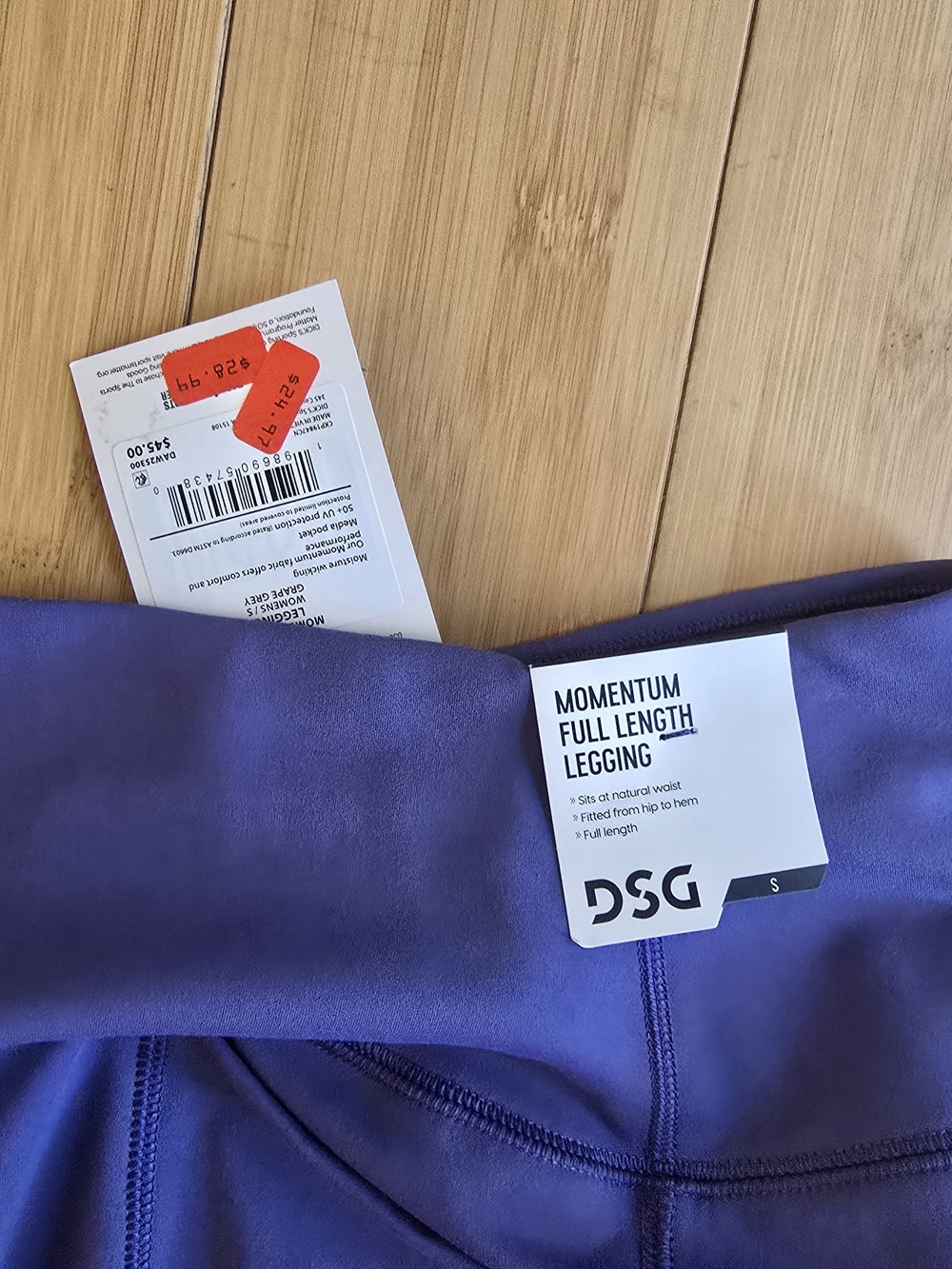 Womens Small DSG Momentum Full Length Legging - Slate Blue
